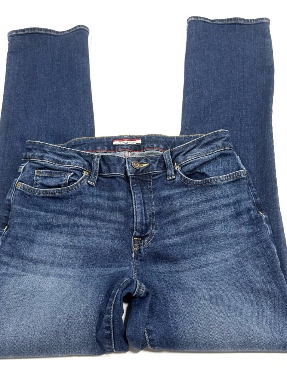 Tommy Hilfiger Womens  Size 6 Jeans Curve Straight Leg Mid Rise Dark  Stretch